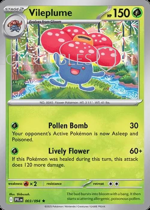 Pokemon Phantasmal Flames 003/094 Vileplume Reverse Holo