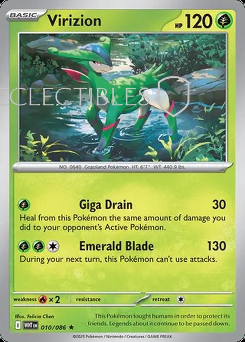Pokemon White Flare 010/086 Virizion Reverse Holo