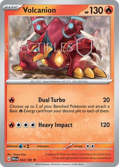 Pokemon Paradox Rift 022/182 Volcanion Holo
