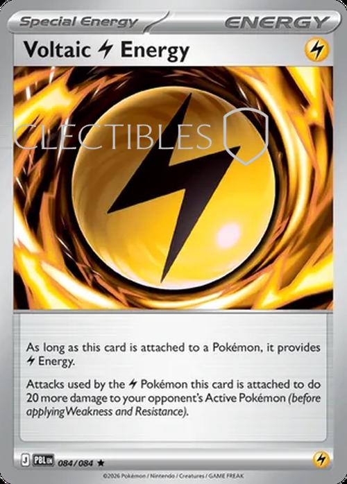 Pokemon pitch black 084/84 Voltaic Lightning Energy Reverse Holo