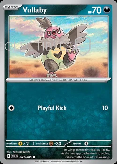 Pokemon White Flare 063/086 Vullaby Reverse Holo