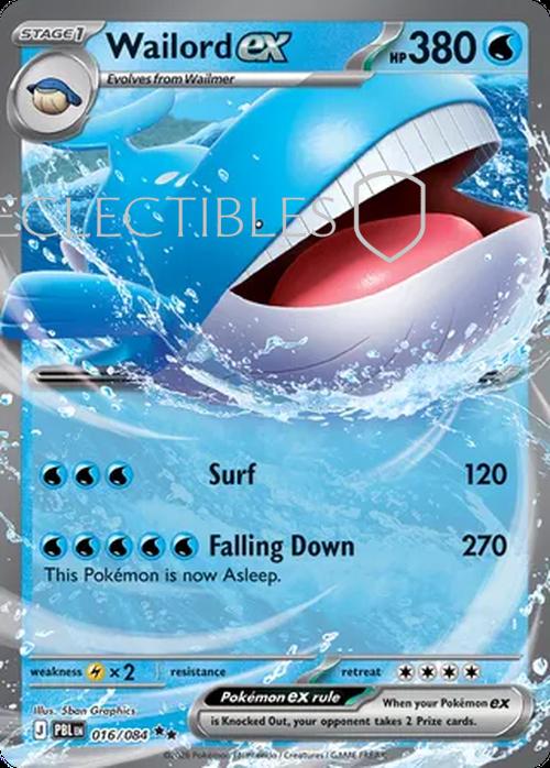 Pokemon pitch black 016/84 Wailord ex