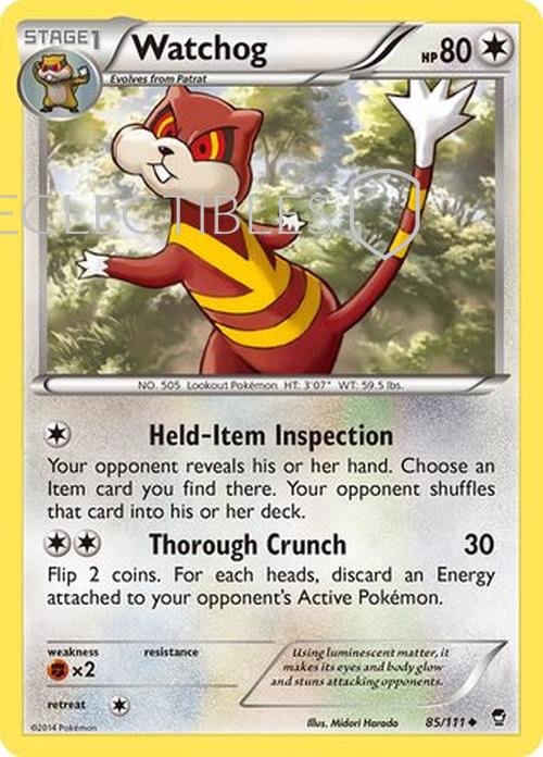 Pokemon Furious Fists 085/111 Watchog  Reverse Holo