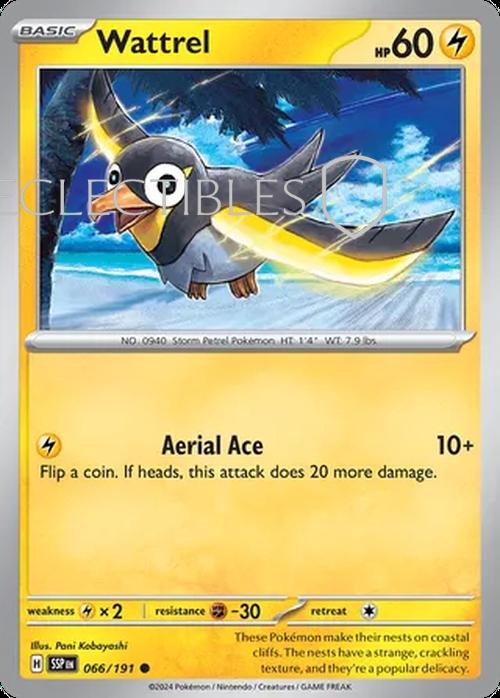 Pokemon Surging Sparks 066/191 Wattrel Reverse Holo
