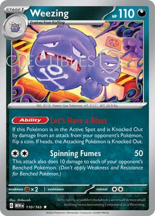 Pokemon Scarlet & Violet 151 110/165 Weezing Reverse Holo