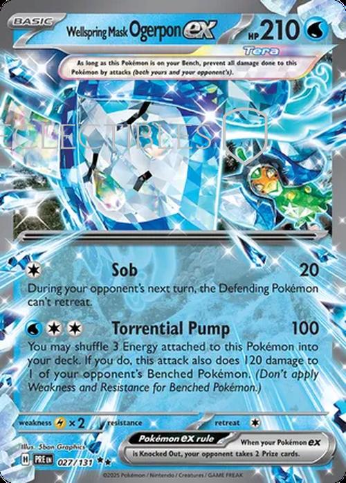 Pokemon Prismatic Evolutions 027/131 Wellspring Mask Ogerpon ex