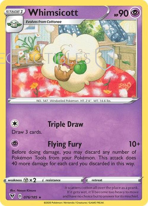 Pokemon Vivid Voltage 076/185 Whimsicott Reverse Holo