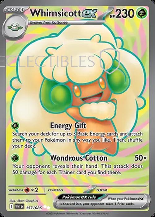 Pokemon White Flare 157/086 Whimsicott ex