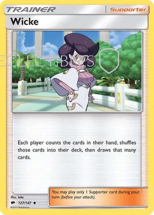 Pokemon Burning Shadows 127/147 Wicke Reverse Holo