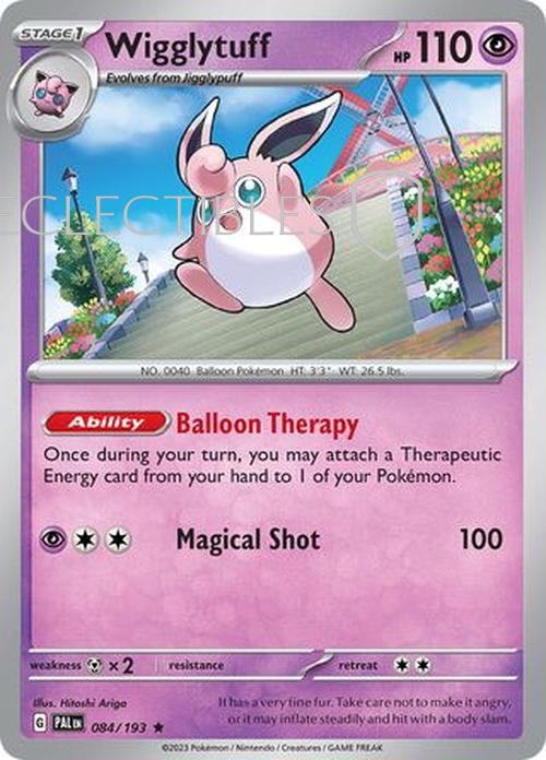 Pokemon Paldea Evolved  084/193 Wigglytuff Reverse Holo