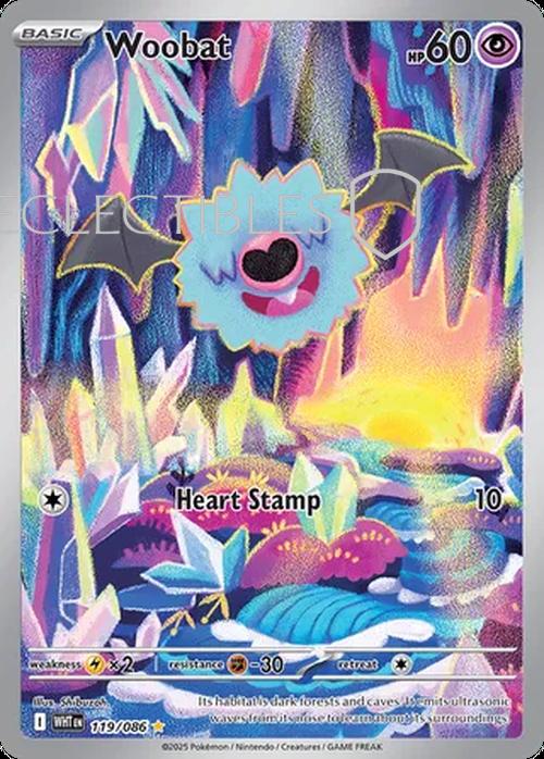 Pokemon White Flare 119/086 Woobat