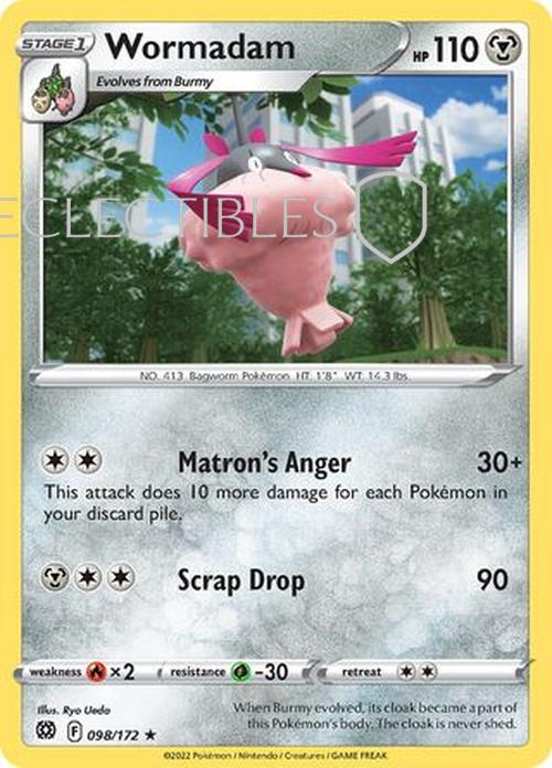 Pokemon Brilliant Stars 098/172 Wormadam  Reverse Holo