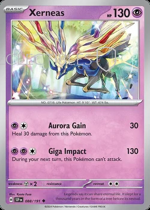 Pokemon Surging Sparks 088/191 Xerneas  Reverse Holo