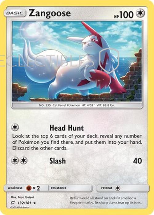 Pokemon Team up 132/181 Zangoose Reverse Holo