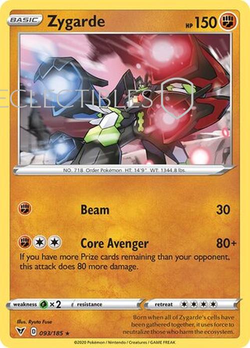 Pokemon Vivid Voltage 093/185 Zygarde Reverse Holo