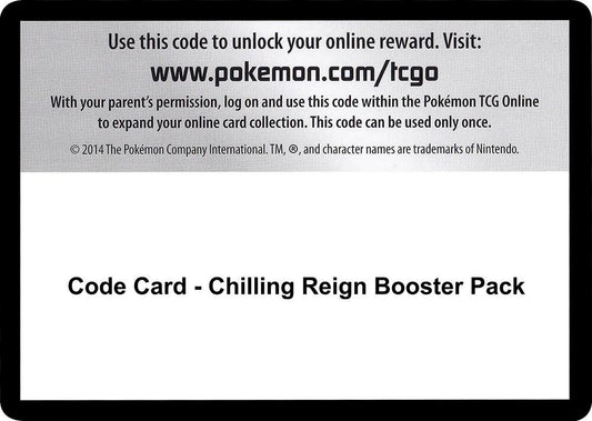 Pokemon Code Card Chilling Reign