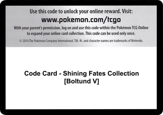 Pokemon Code Card Shining Fates Boltund V