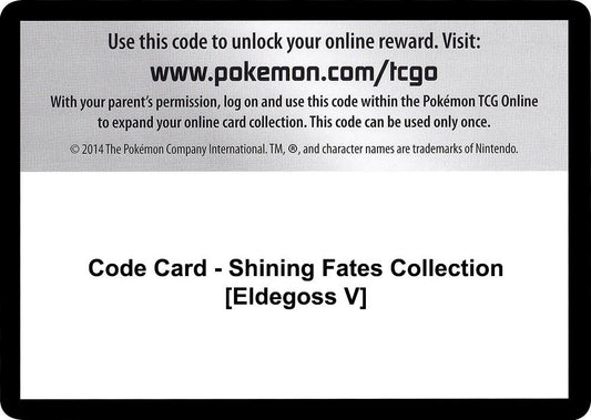 Pokemon Code Card Shining Fates Eldegoss V
