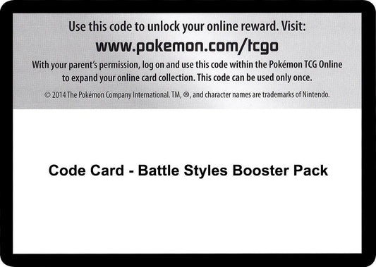 Pokemon Code Card Battle Styles