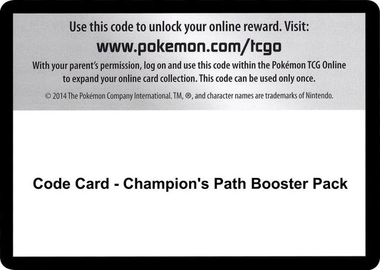 Pokemon Code Card Champions Path
