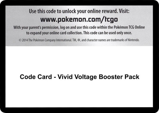 Pokemon Code Card Vivid Voltage