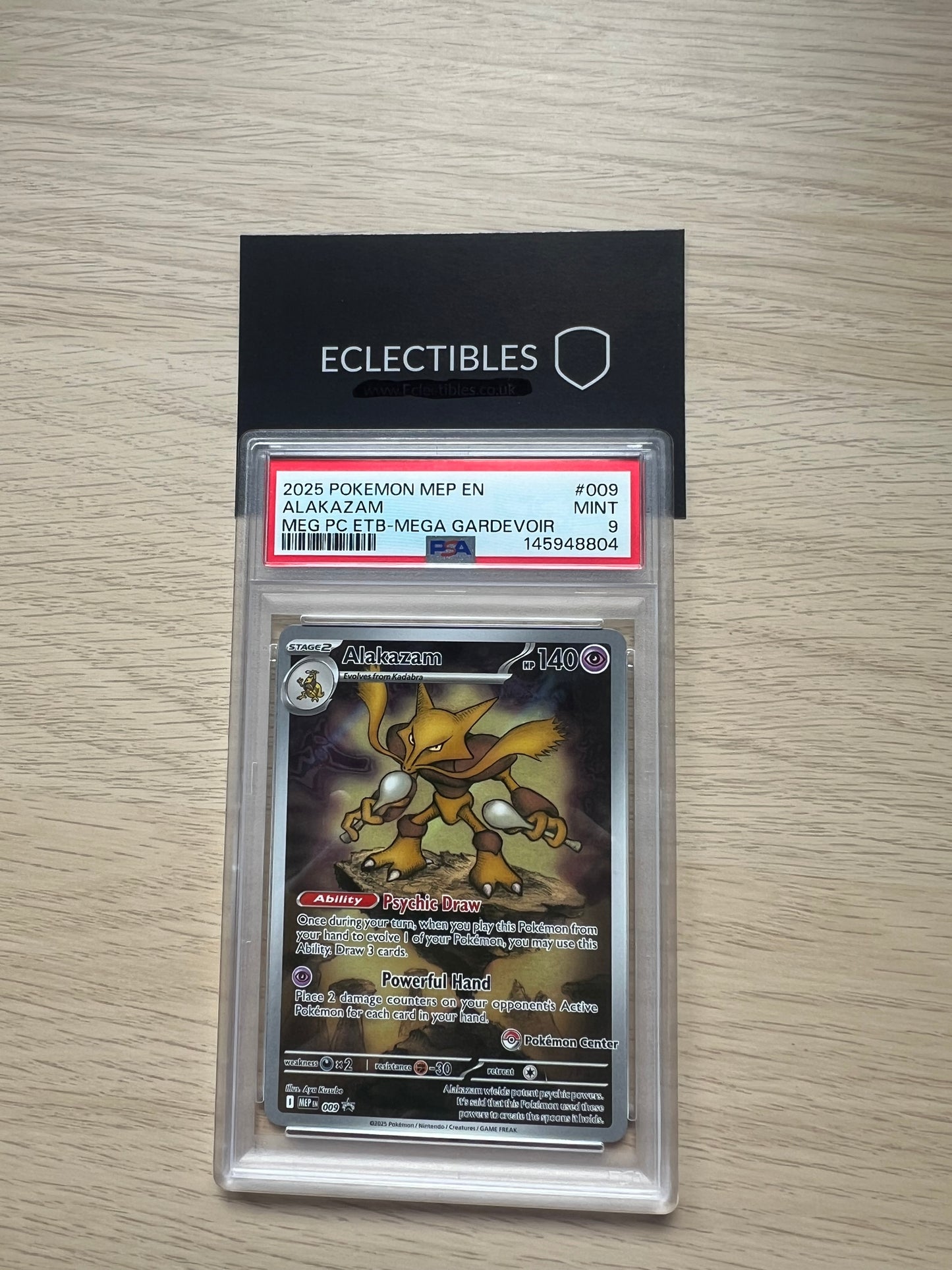 PSA 9  Pokemon Mega Evolutions Promo 009 Alakazam Pokemon Center