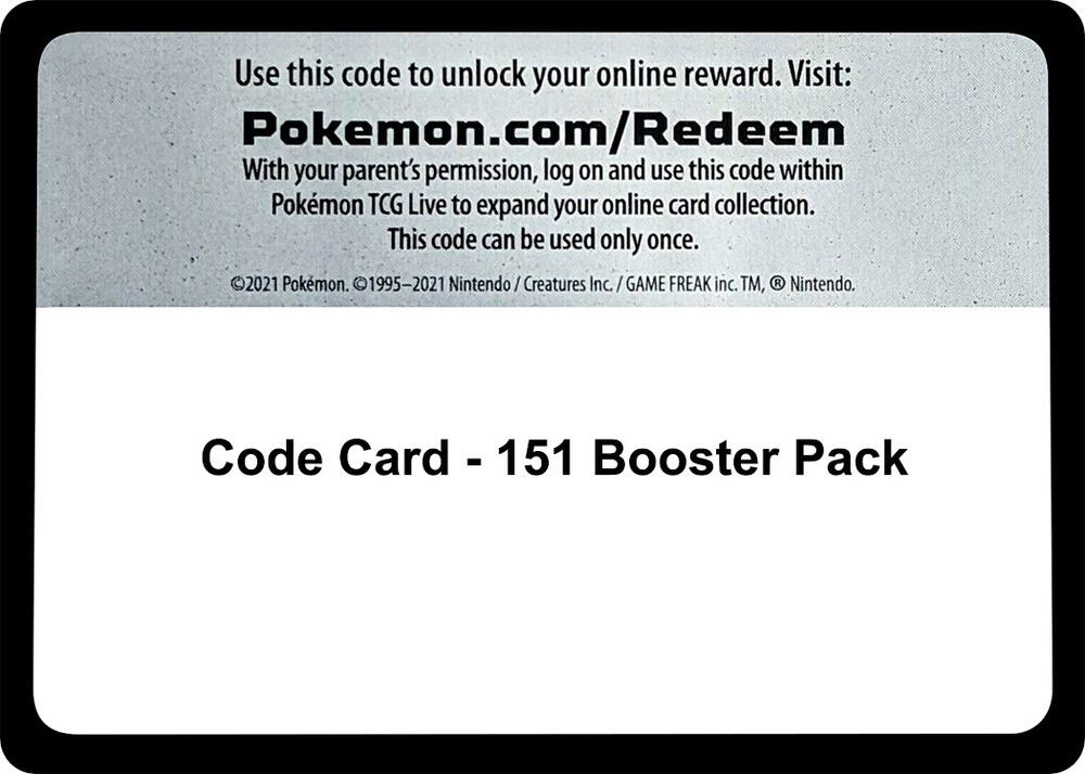 Pokemon Code Card Scarlet & Violet 151