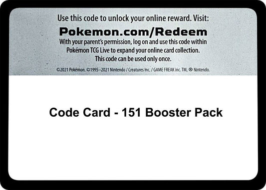 Pokemon Code Card Scarlet & Violet 151