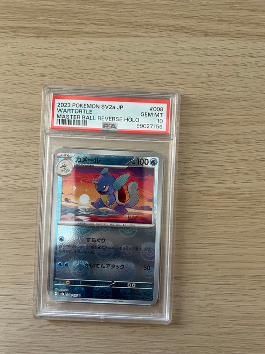 PSA 10 008/165 Wartortle Pokemon 151 Masterball Reverse Holo Japanese