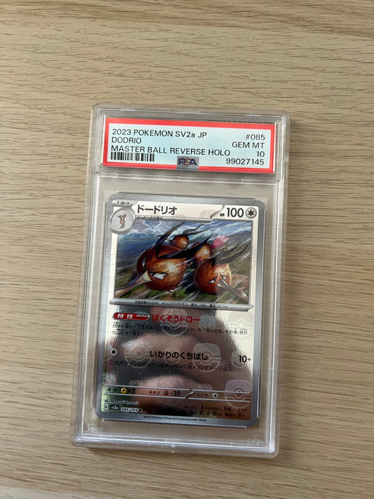 PSA 10 085/165 Dodrio Pokemon 151 Masterball Reverse Holo Japanese