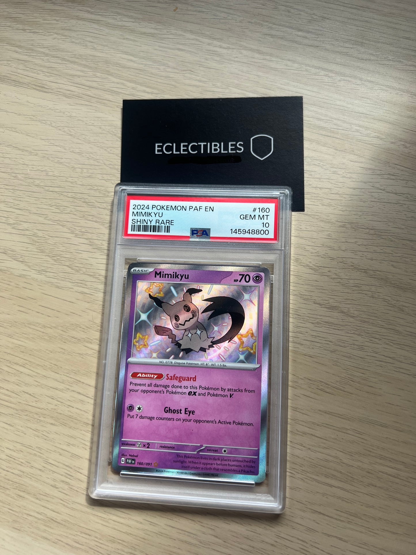 PSA10 Pokemon Paldean Fates 160/91 Mimikyu