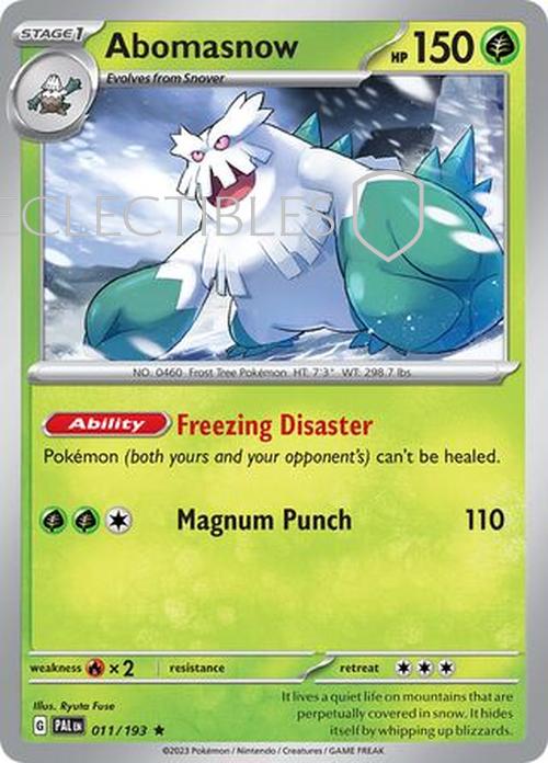 Pokemon Paldea Evolved  011/193 Abomasnow Holo