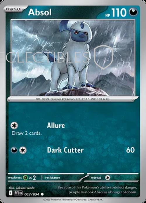Pokemon Phantasmal Flames 063/094 Absol  Reverse Holo