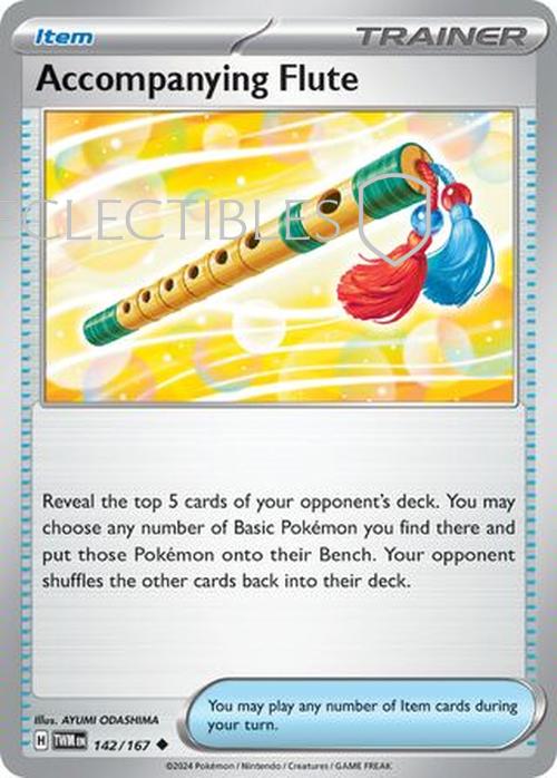 Pokemon Twilight Masquerade 142/167 Accompanying Flute  Reverse Holo