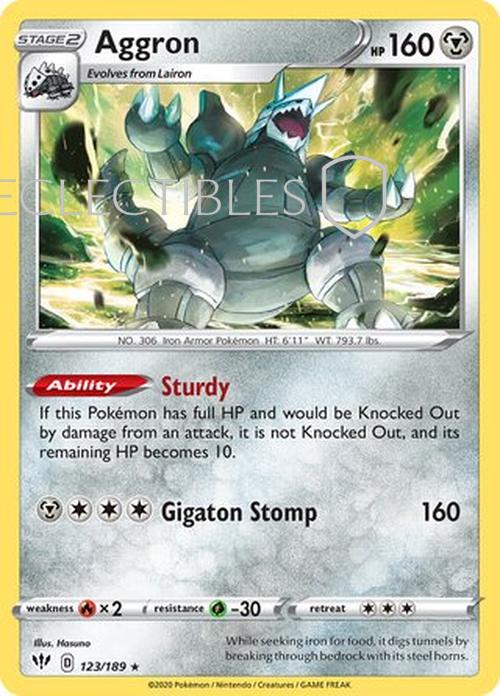 Pokemon Darkness Ablaze 123/189 Aggron Holo