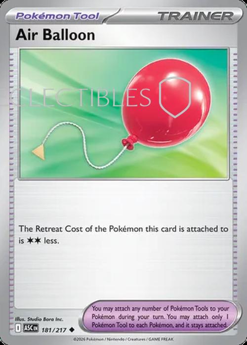 Pokemon Ascended Heroes 181/217 Air Balloon  Reverse Holo