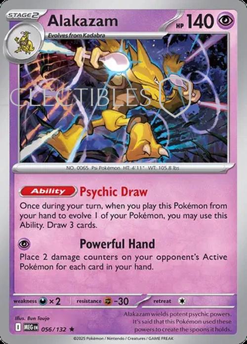 Pokemon Mega Evolutions 056/132 Alakazam  Reverse Holo