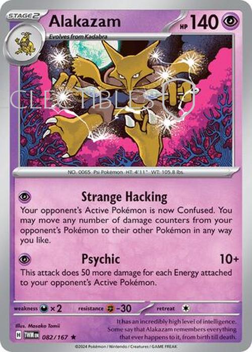 Pokemon Twilight Masquerade 082/167 Alakazam Holo