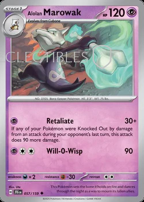 Pokemon Journey Together 057/159 Alolan Marowak Reverse Holo