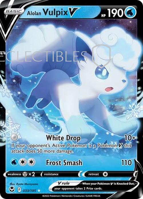 Pokemon Silver Tempest 033/195 Alolan Vulpix V