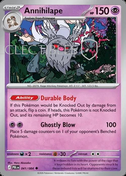 Pokemon pitch black 041/84 Annihilape  Reverse Holo
