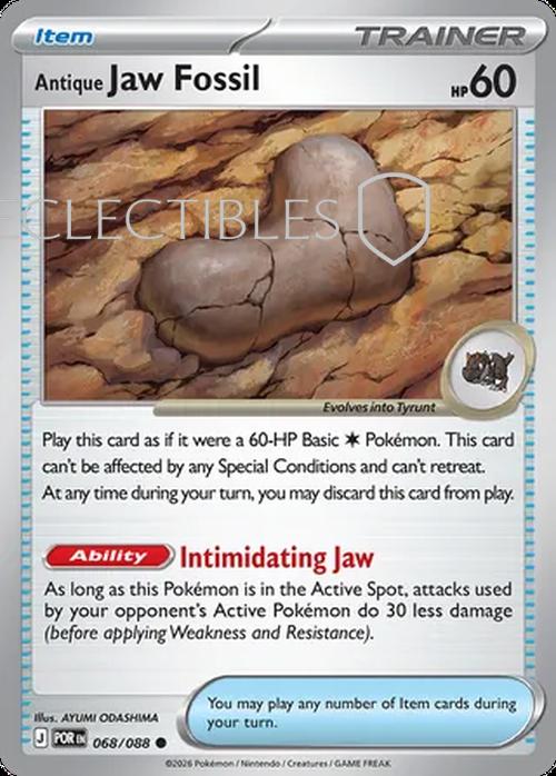 Pokemon Perfect Order 068/88 Antique Jaw Fossil  Reverse Holo