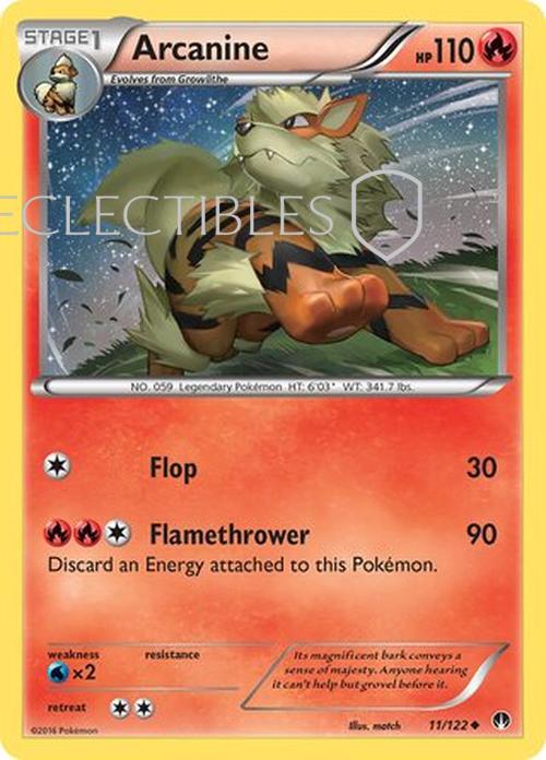 Pokemon BreakPoint 011/122 Arcanine  Reverse Holo