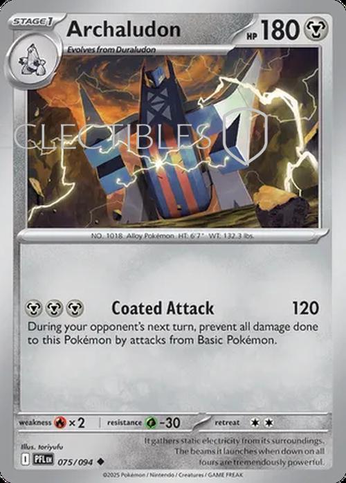 Pokemon Phantasmal Flames 075/094 Archaludon  Reverse Holo