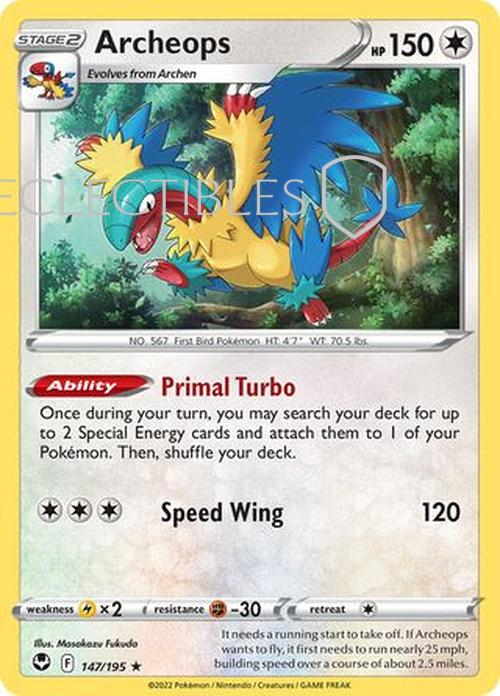 Pokemon Silver Tempest 147/195 Archeops Holo