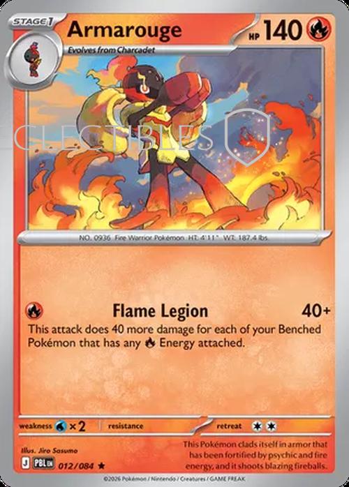 Pokemon pitch black 012/84 Armarouge  Reverse Holo