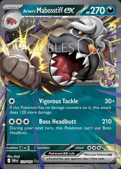 Pokemon Destined Rivals 139/182 Arvens Mabosstiff ex