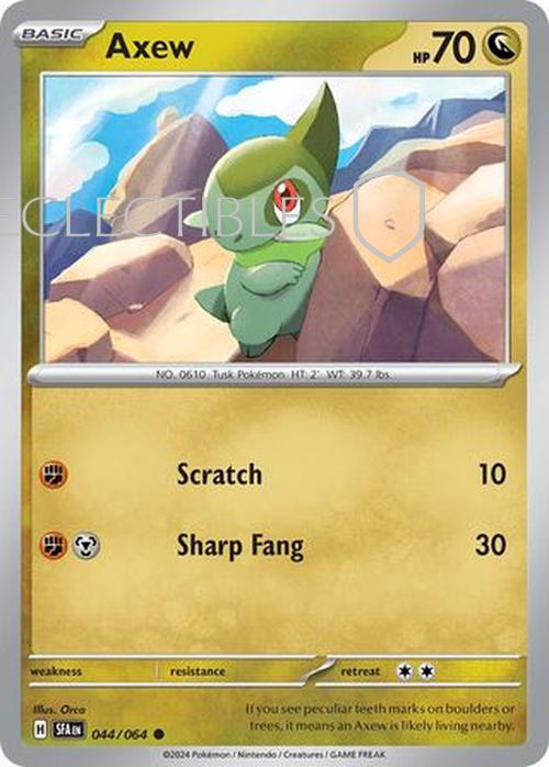 Pokemon Shrouded Fable 044/064 Axew  Reverse Holo