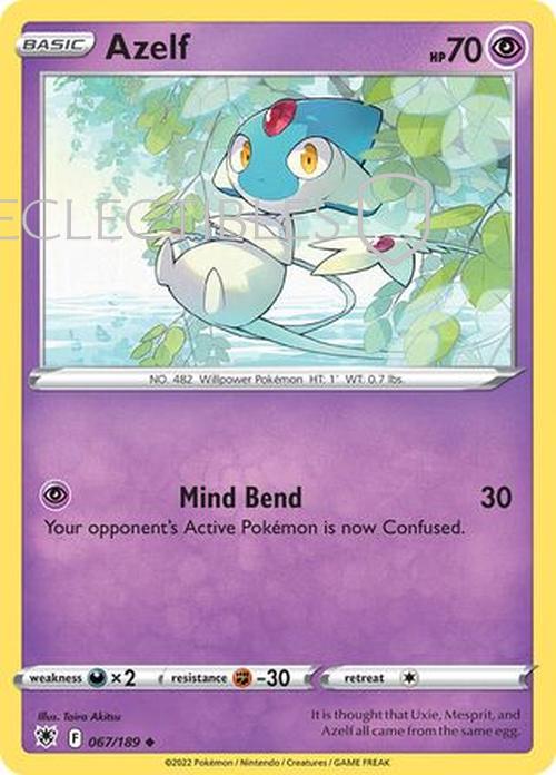 Pokemon Astral Radiance 067/189 Azelf  Reverse Holo