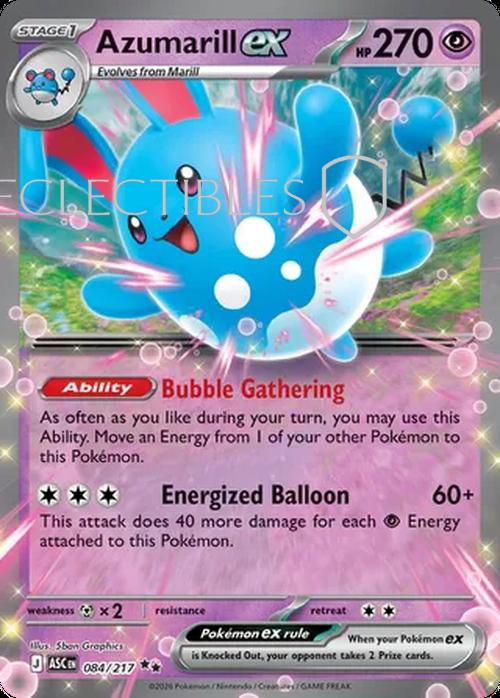 Pokemon Ascended Heroes 084/217 Azumarill ex